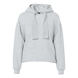 Pieces Womens/Ladies Chilli Plain Long-Sleeved Hoodie / Light Grey